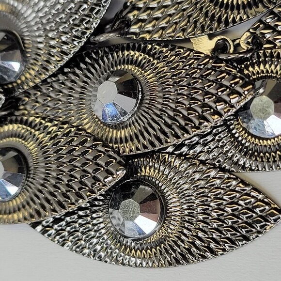 Silver Tone Light Long Dangle Earrings - Picture 3 of 6